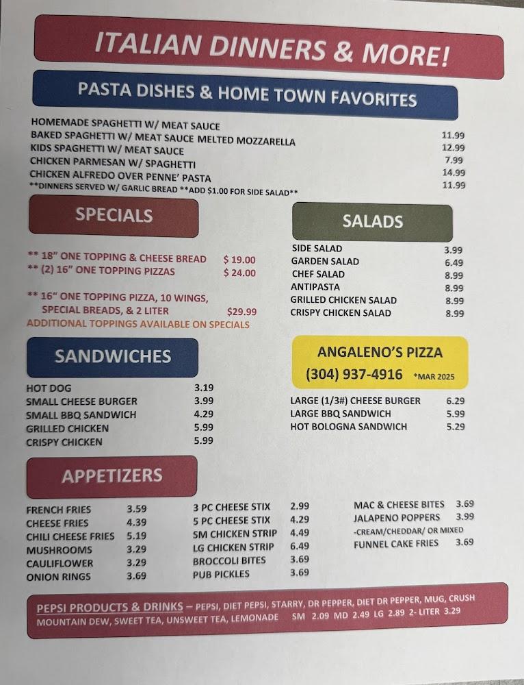 Angaleno's Pizza Menu image 2